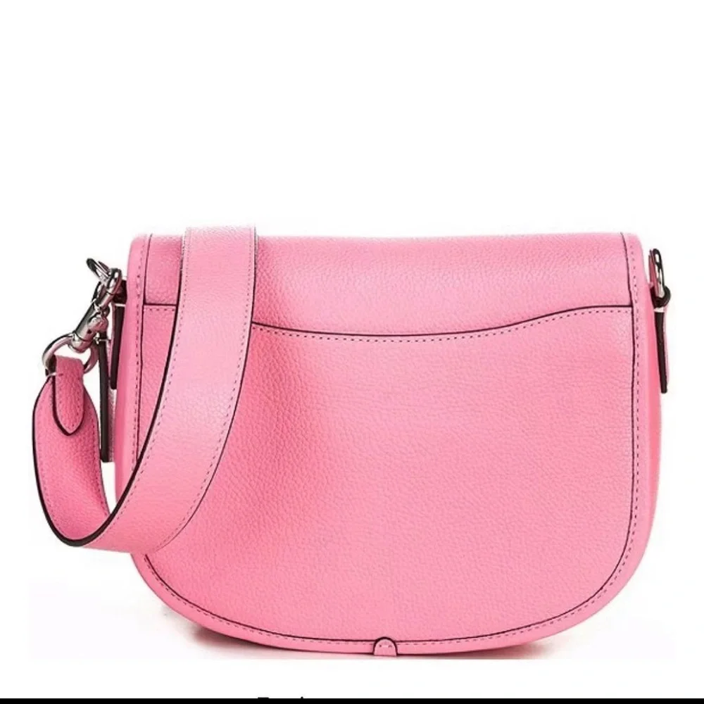 COACH Willow Pebbled Leather Saddle Shoulder Bag - Picture 2 of 10